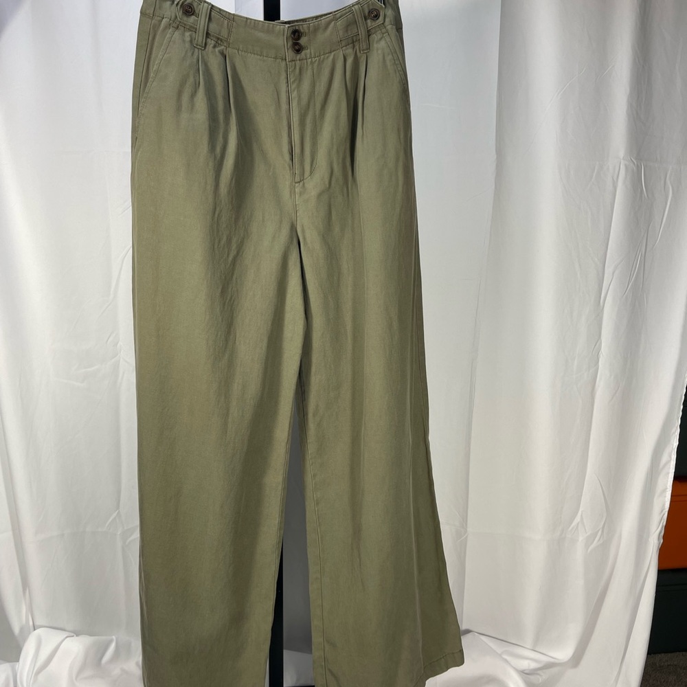 Madewell Olive Green Wide Leg Pants